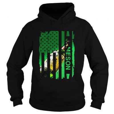 Jameson Irish Whiskey inside American flag Hoodie