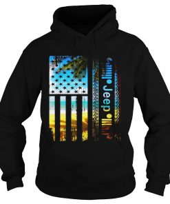 Jeep American flag summer beach Hoodie