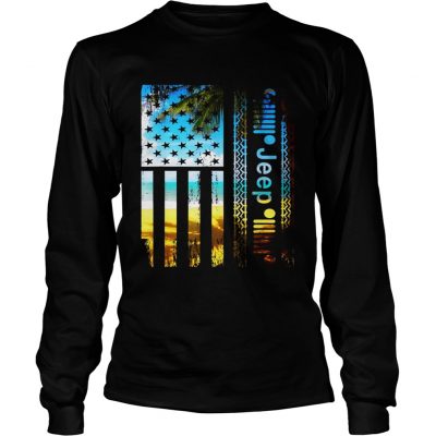 Jeep American flag summer beach Longsleeve Tee