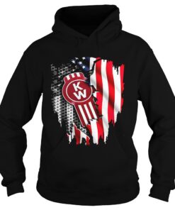 Kenworth Trucks The Worlds Best inside American flag Hoodie