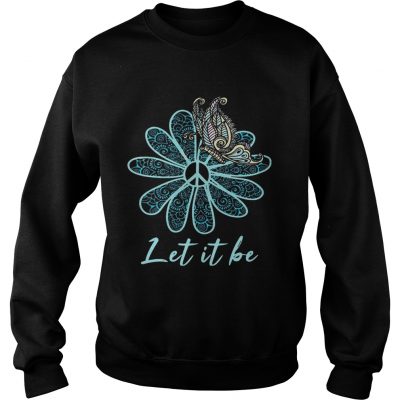 Let It Be Butterfly Flower Sweater