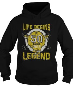 Life begins at 50 born in 1969 the year of the legend Unisex adult Hoodie
