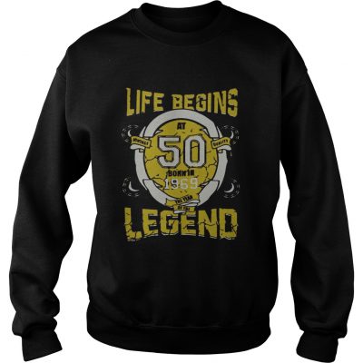 Life begins at 50 born in 1969 the year of the legend Unisex adult Sweater