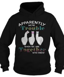 Llama apparently were trouble when we are together who knew Hoodie