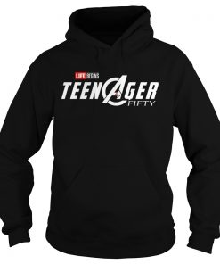 Marvel Avengers Endgame Life Begins Teen Ager fifty Avengers Hoodie