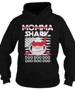 Momma shark nurse American flag Hoodie
