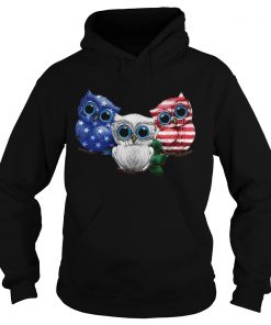 Owl American flag Hoodie