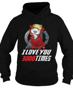 Pitbull I love you 3000 times Marvel Avengers Endgame Hoodie