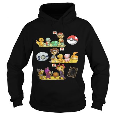 Satoshi Pokemon Yagami Taichi Digimon Yugi Muto YuGiOh Friends Hoodie