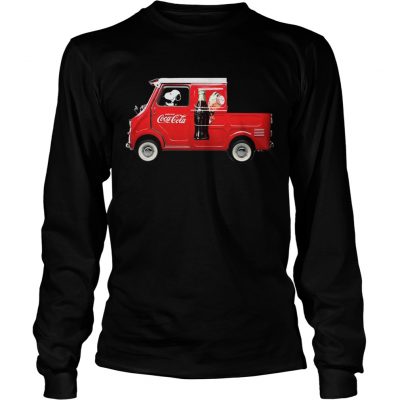 Snoopy Drink CoCa Red Car Longsleeve Tee