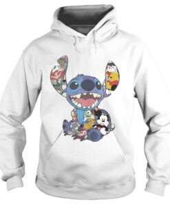 Stitch And Disney Characters Hoodie