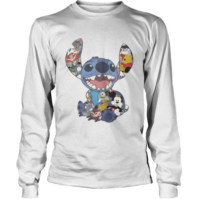 Stitch And Disney Characters Longsleeve Tee