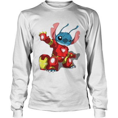 Stitch with Iron Man Avengers with Lilo and Stitch Disney combo Longsleeve Tee