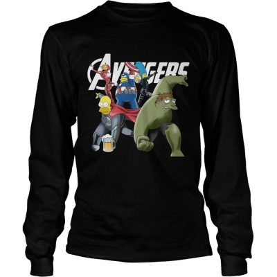 The Simpsons Marvel Avengers Endgame Longsleeve Tee