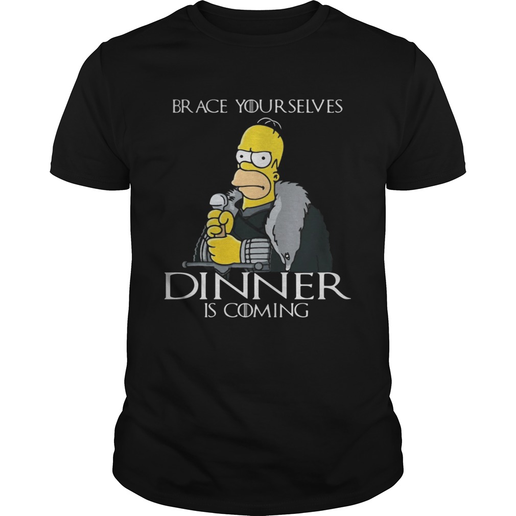 The Simpsons brace yourselves dinner is coming shirt