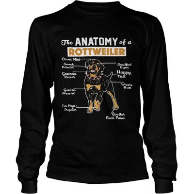 The anatomy of a Rottweiler clever mind soulful eyes snack detector Longsleeve Tee