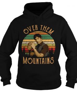 Uncle Rico Over them mountains vintage retro sunset Hoodie