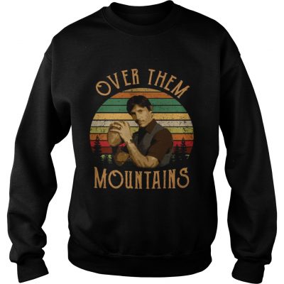 Uncle Rico Over them mountains vintage retro sunset Sweatshirt