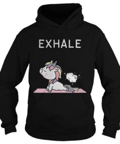 Unicorn yoga exhale Hoodie