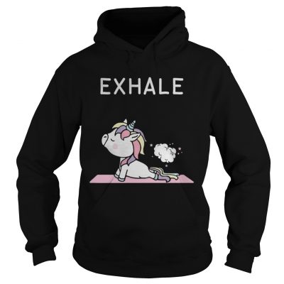 Unicorn yoga exhale Hoodie