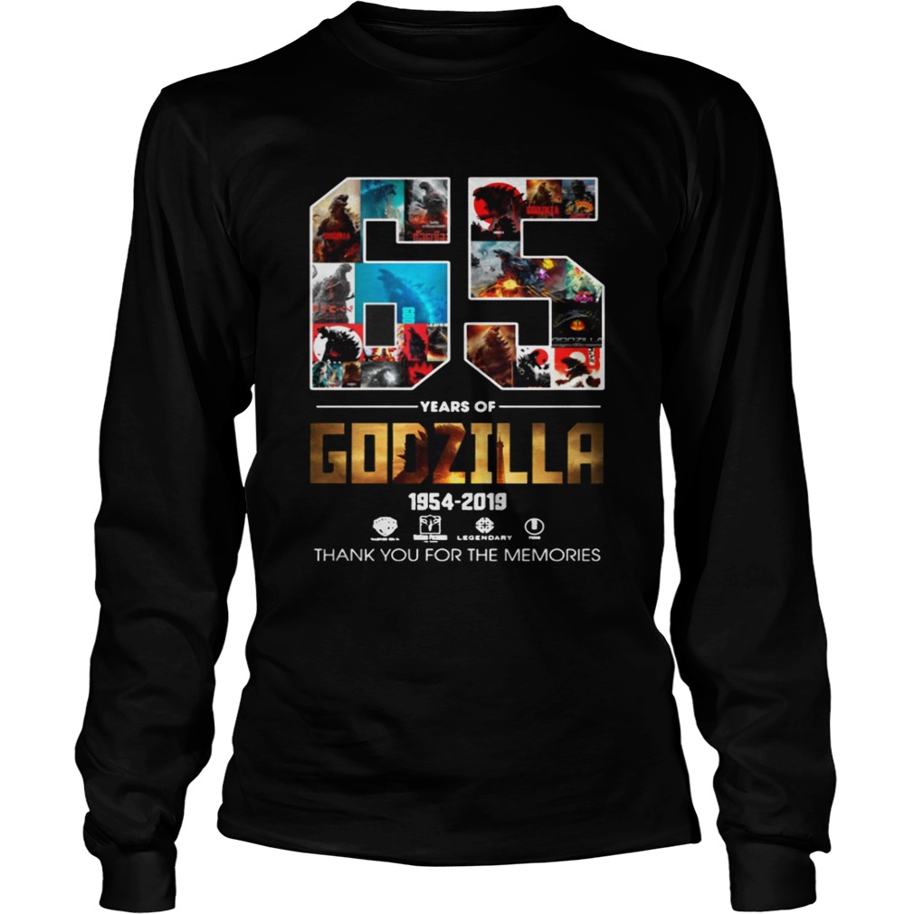 1954 2019 Godzilla 65th thank you signature LongSleeve