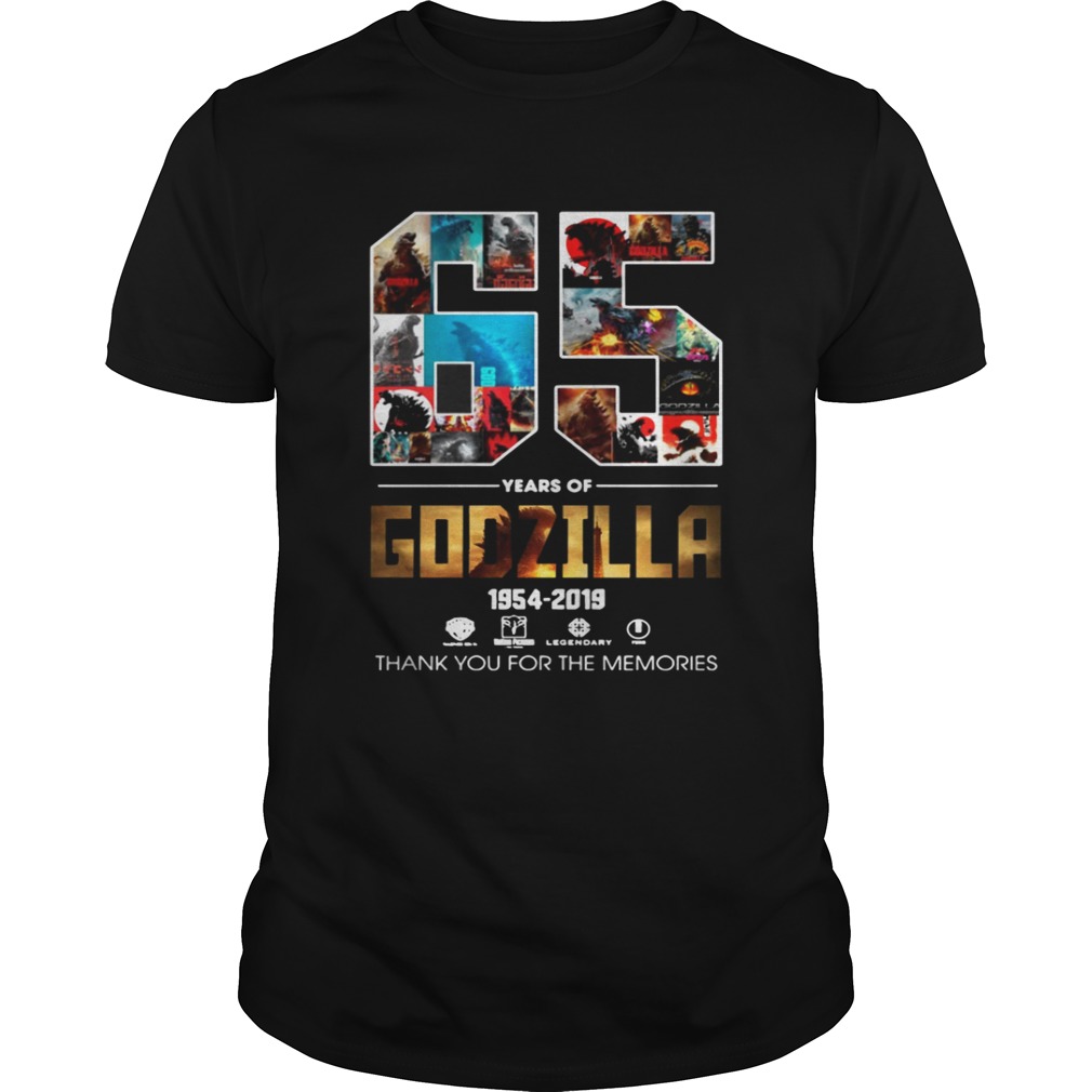 1954 2019 Godzilla 65th thank you signature shirt