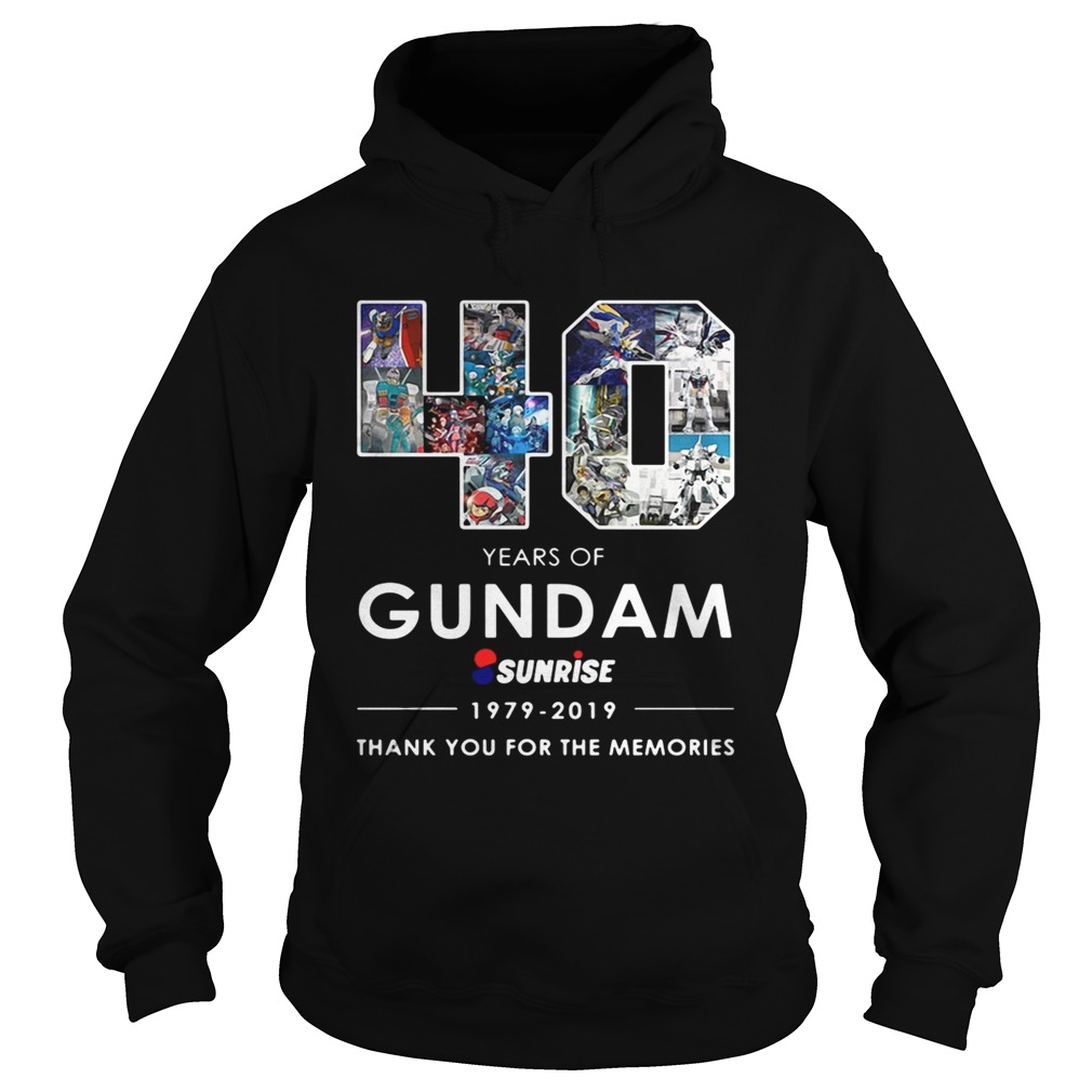 40 years of Gundam sunrise 19792019 thank you for the memories Hoodie