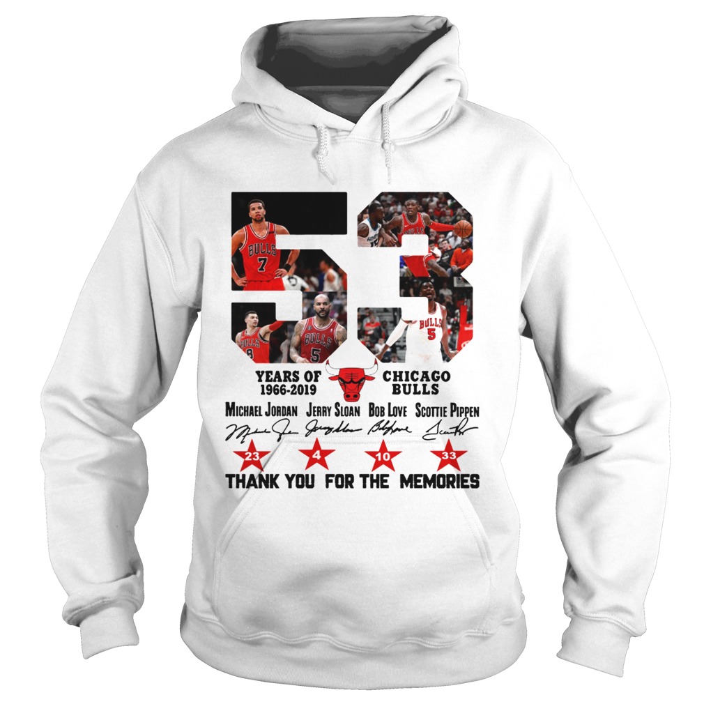 53 Years of Chicago Bulls 1966 2019 Hoodie