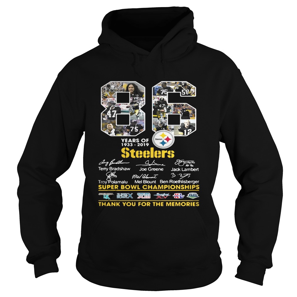 86 years of 19332019 Pittsburgh Steelers Signature Hoodie