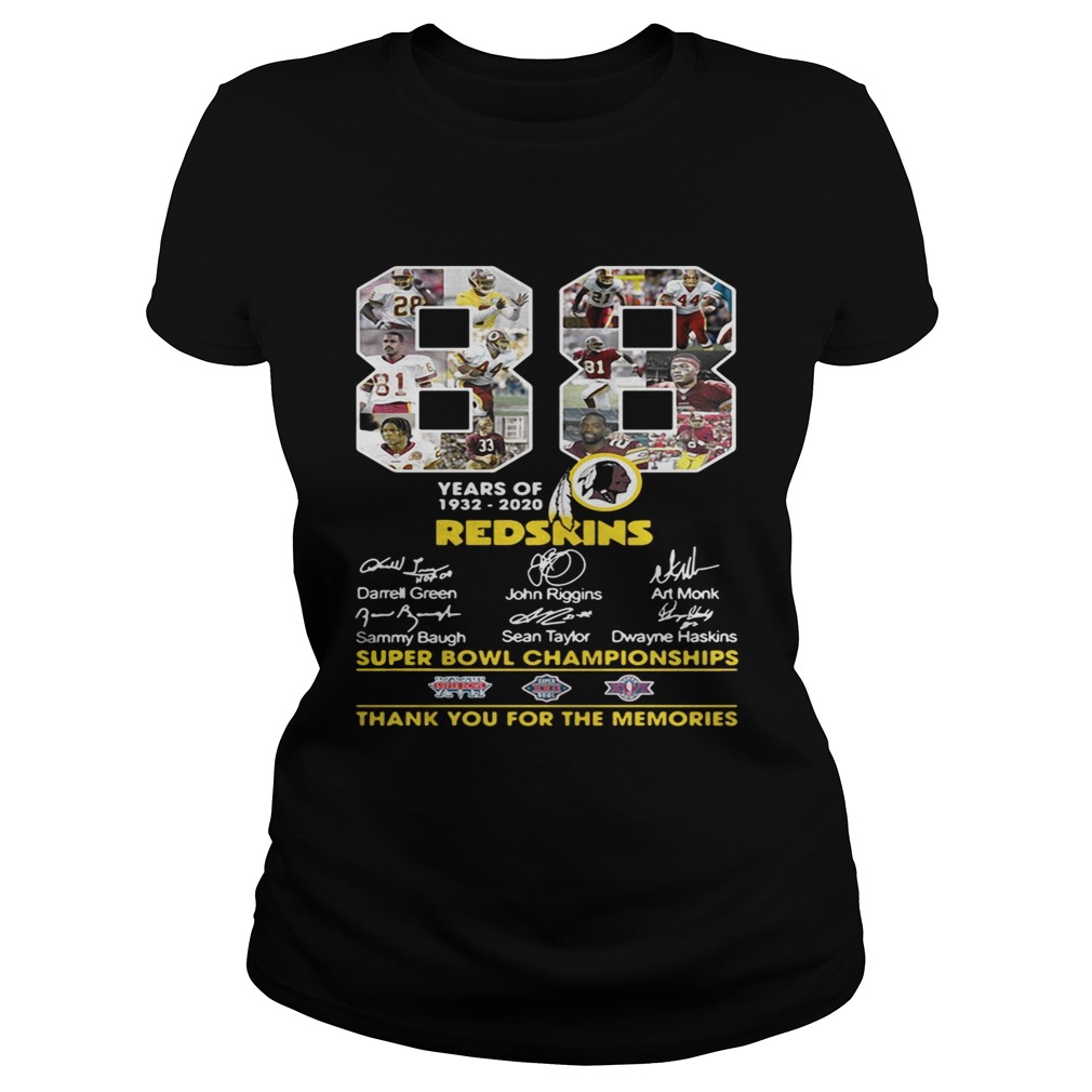 88 years of 19322020 Washington Redskins Signature Classic Ladies