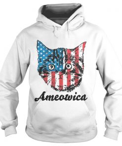 Ameowica Cat American flag Hoodie