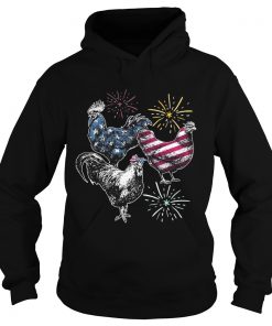 American Flag Chicken For Independence Day Funny Hoodie