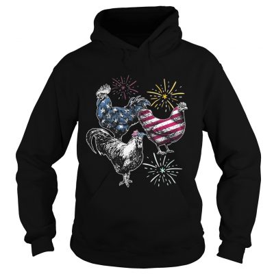 American Flag Chicken For Independence Day Funny Hoodie