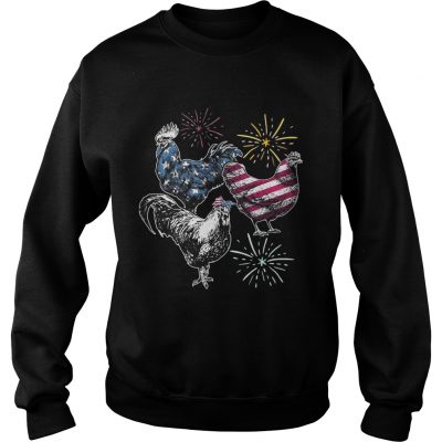American Flag Chicken For Independence Day Funny Sweatshirt