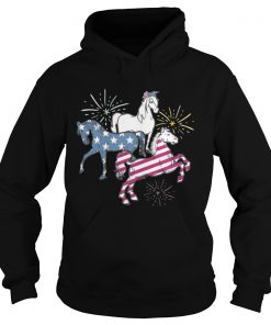 American Flag Horse For Independence Day Funny Hoodie