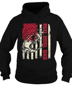 Awesome Reel Cool Dad Fathers Day American Flag Hoodie