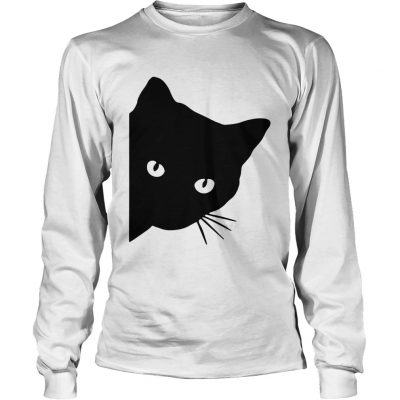 Black catface watching Longsleeve Tee