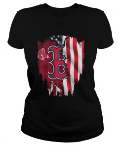 Boston Red Sox America Flag  Classic Ladies