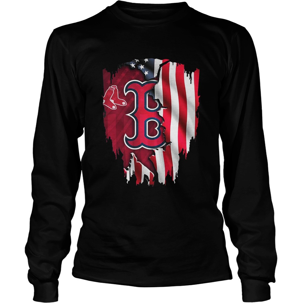Boston Red Sox America Flag LongSleeve