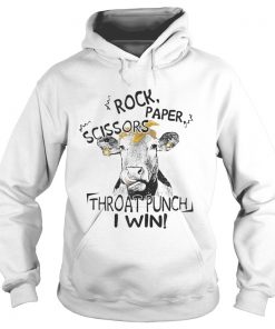 Cattle Rock paper scissors throat punch I win Hoodie