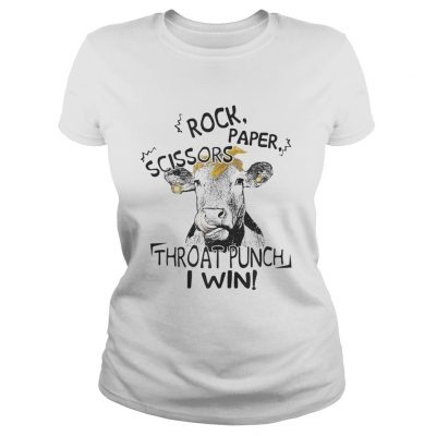 Cattle Rock paper scissors throat punch I win Ladies Tee
