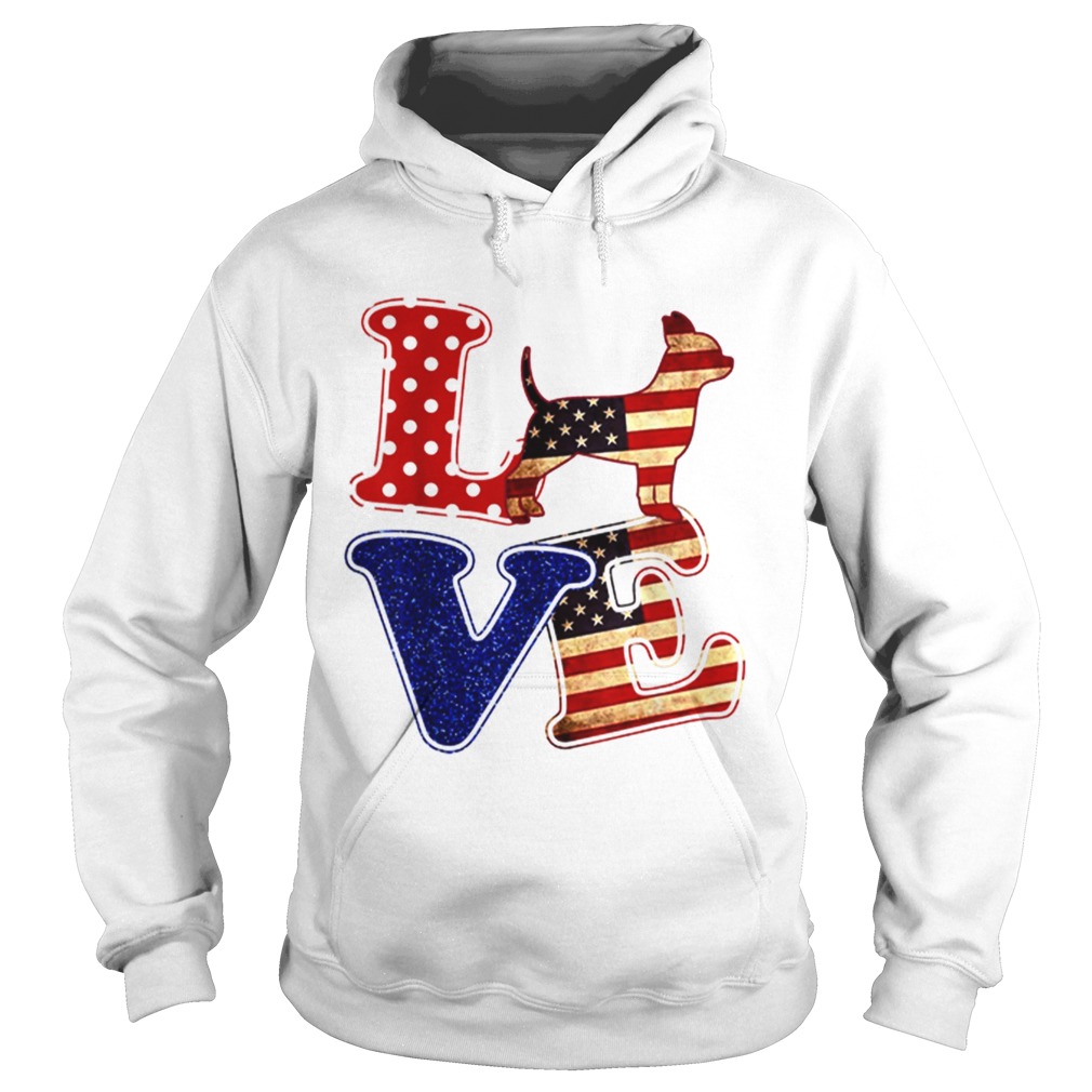 Chihuahua American Flag Patriotic Dog Hoodie