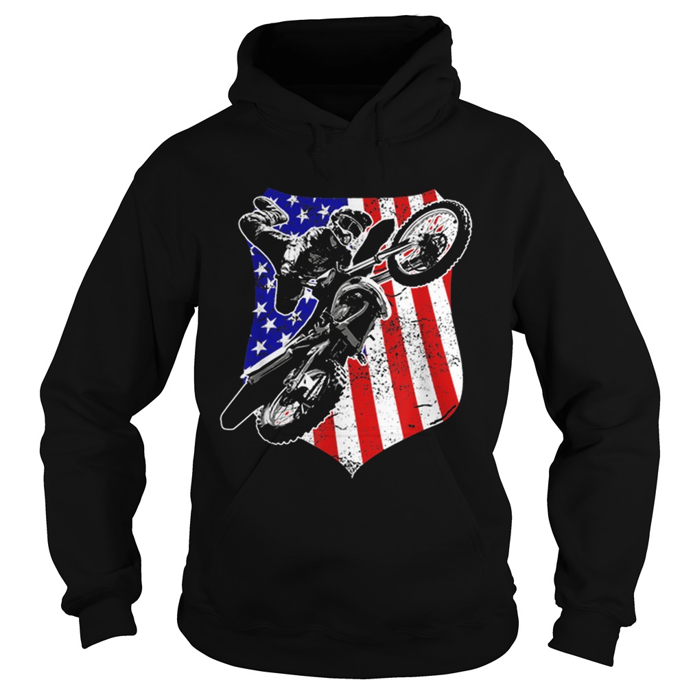 Dirt Bike Motocross 4th of July Hoodie