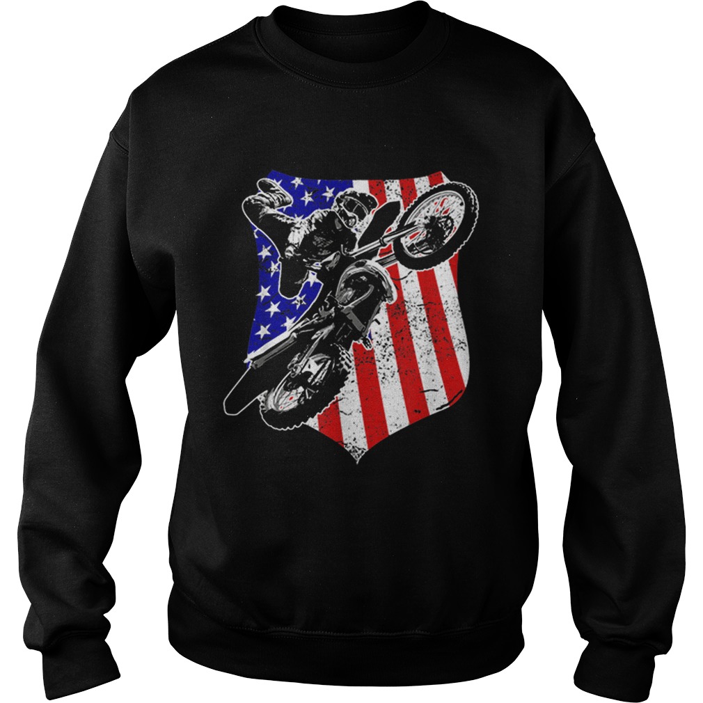 Dirt Bike Motocross 4th of July Sweatshirt