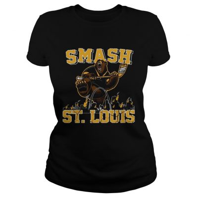 Funny Blades Bruins Smash St Louis Ladies Tee
