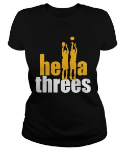 Hot Hella Threes Golden State Warriors Basketball Shirt Classic Ladies