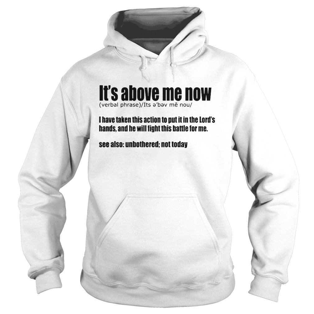 Its above me now definition Hoodie