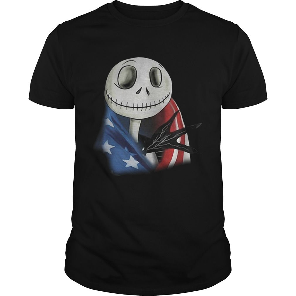 Jack Skellington American flag shirt