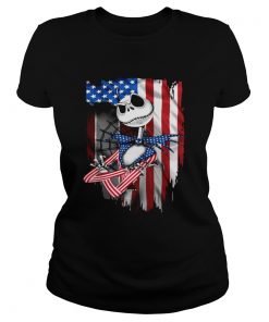 Jack Skellington American flag independence day  Classic Ladies