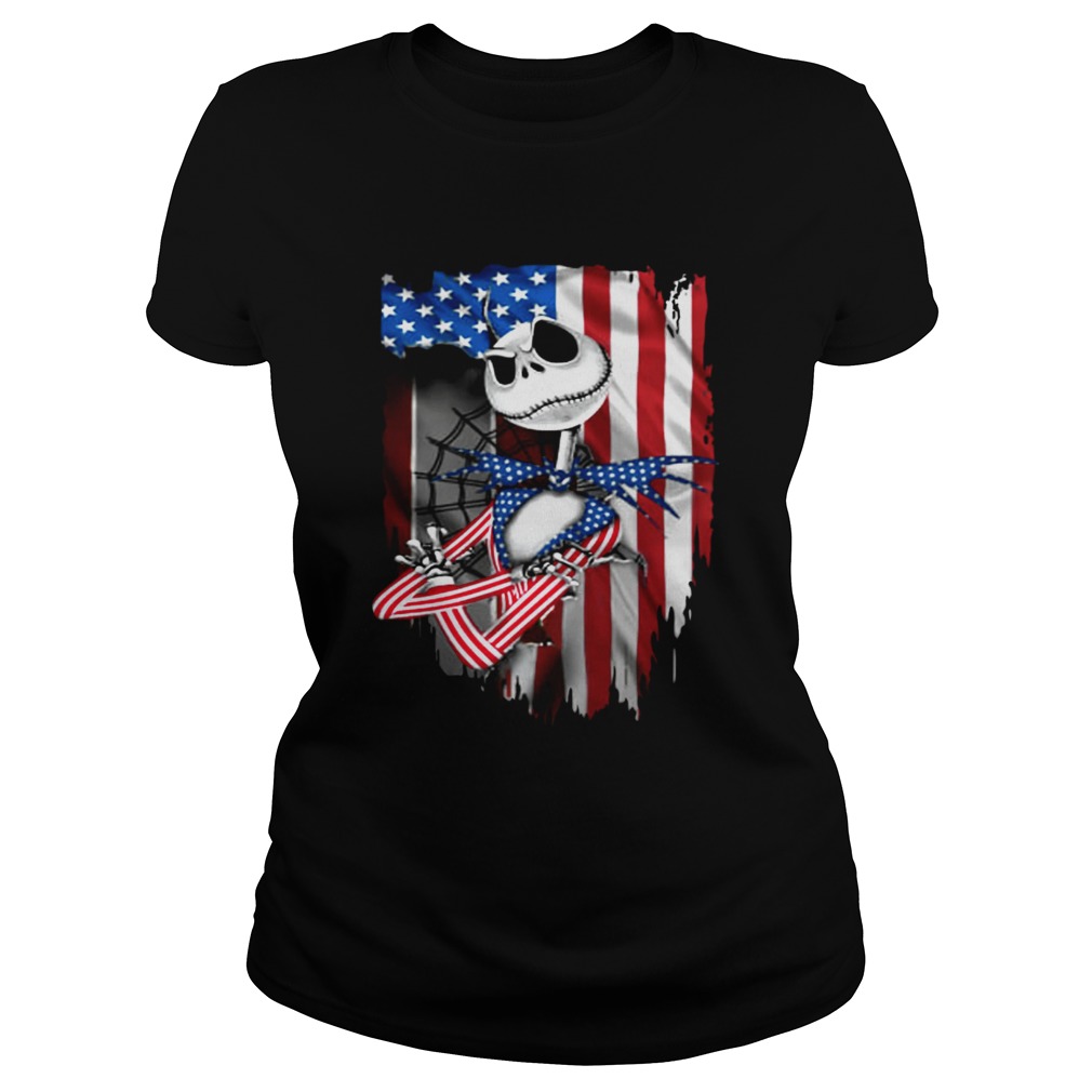 Jack Skellington American flag independence day Classic Ladies